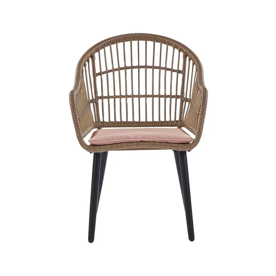 Tuinsets-Beliani ALIANO - Tuinset 6 personen - Natuurlijk - PE rotan