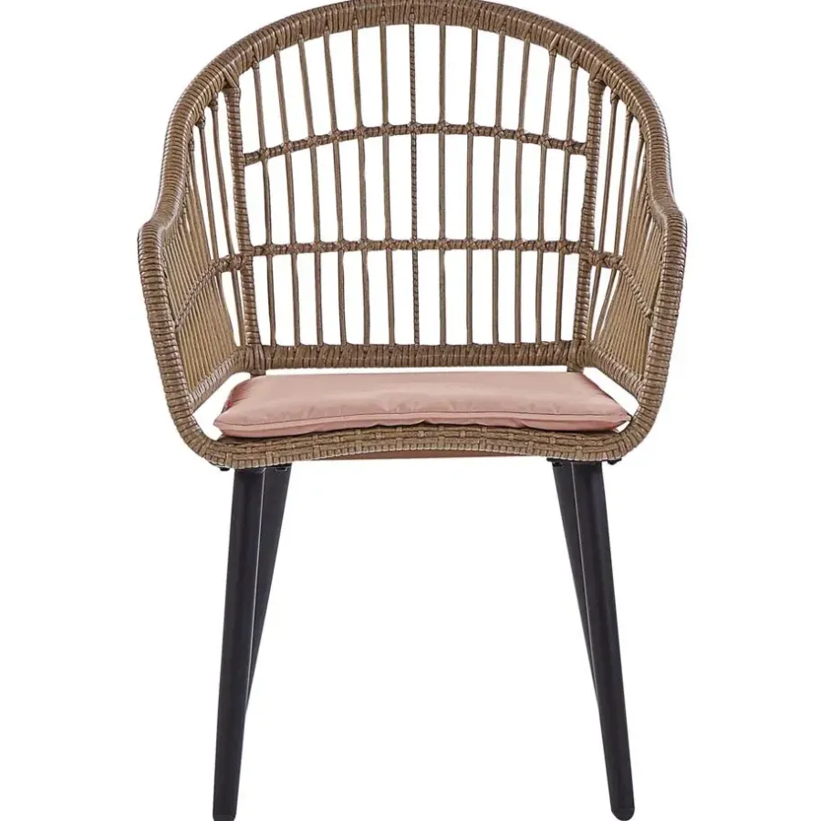 Tuinsets-Beliani ALIANO - Tuinset 6 personen - Natuurlijk - PE rotan