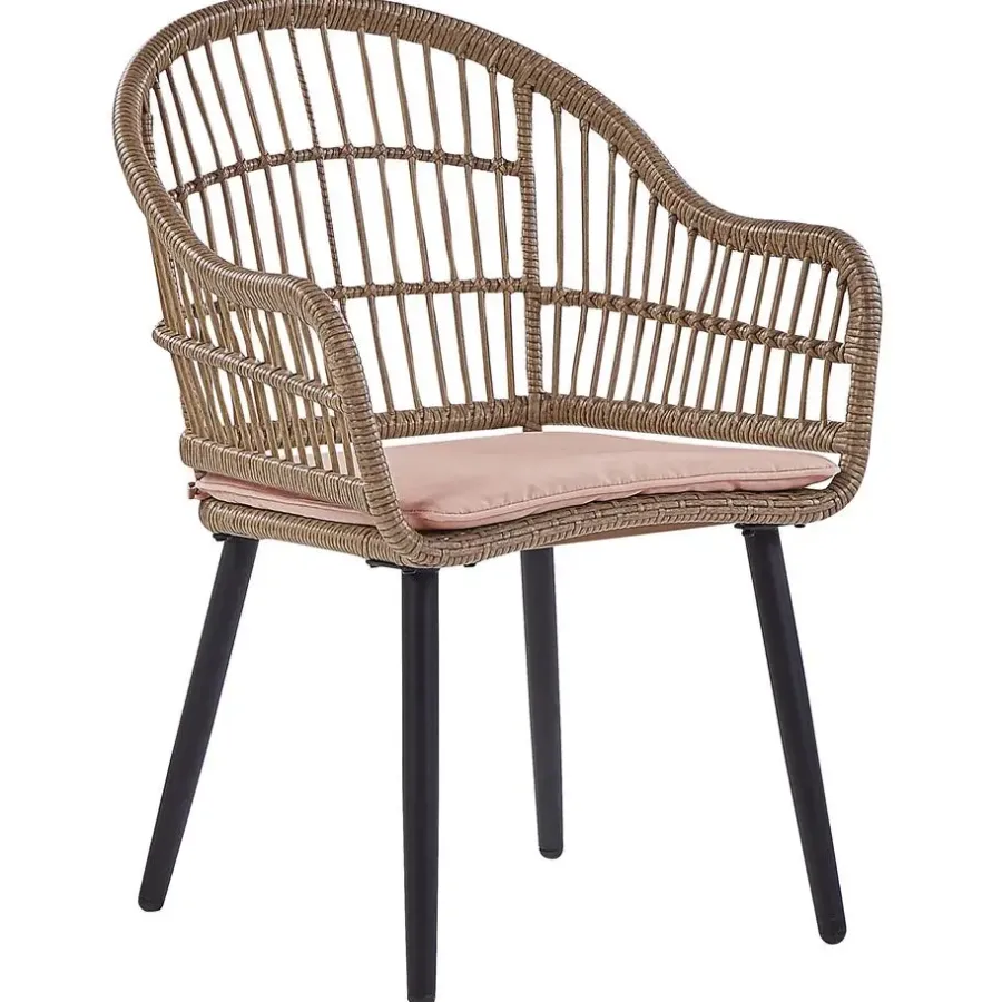 Tuinsets-Beliani ALIANO - Tuinset 6 personen - Natuurlijk - PE rotan