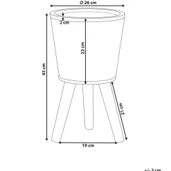 Bloempotten-Leen Bakker ALIARTOS- Bloempot - Gebroken wit - 43 cm - MgO