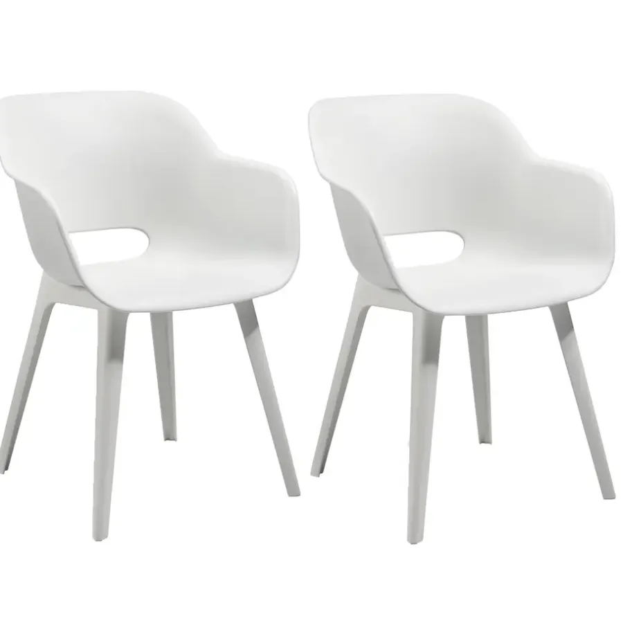 Allibert Tuinstoel Akola - wit (2 stuks)