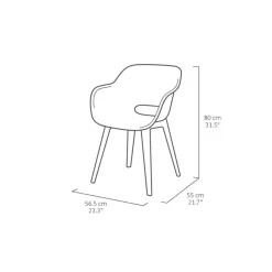 Allibert Tuinstoel Akola - wit (2 stuks)