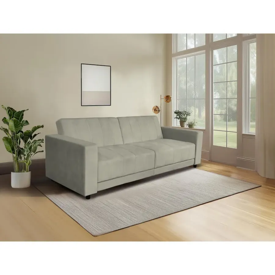 Dorel Home Allie II - Slaapbank 3-zits in taupe fluweel