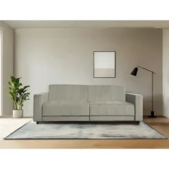 Dorel Home Allie II - Slaapbank 3-zits in taupe fluweel