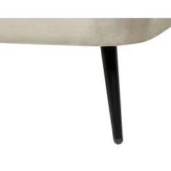Beliani ALLIER - Chaise longue - Beige - Linkerzijde - Fluweel