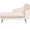 Beliani ALLIER - Chaise longue - Beige - Rechterzijde - Bouclé