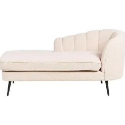 Beliani ALLIER - Chaise longue - Beige - Rechterzijde - Bouclé