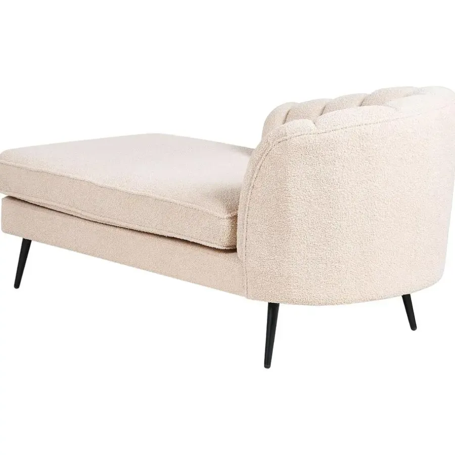 Beliani ALLIER - Chaise longue - Beige - Rechterzijde - Bouclé