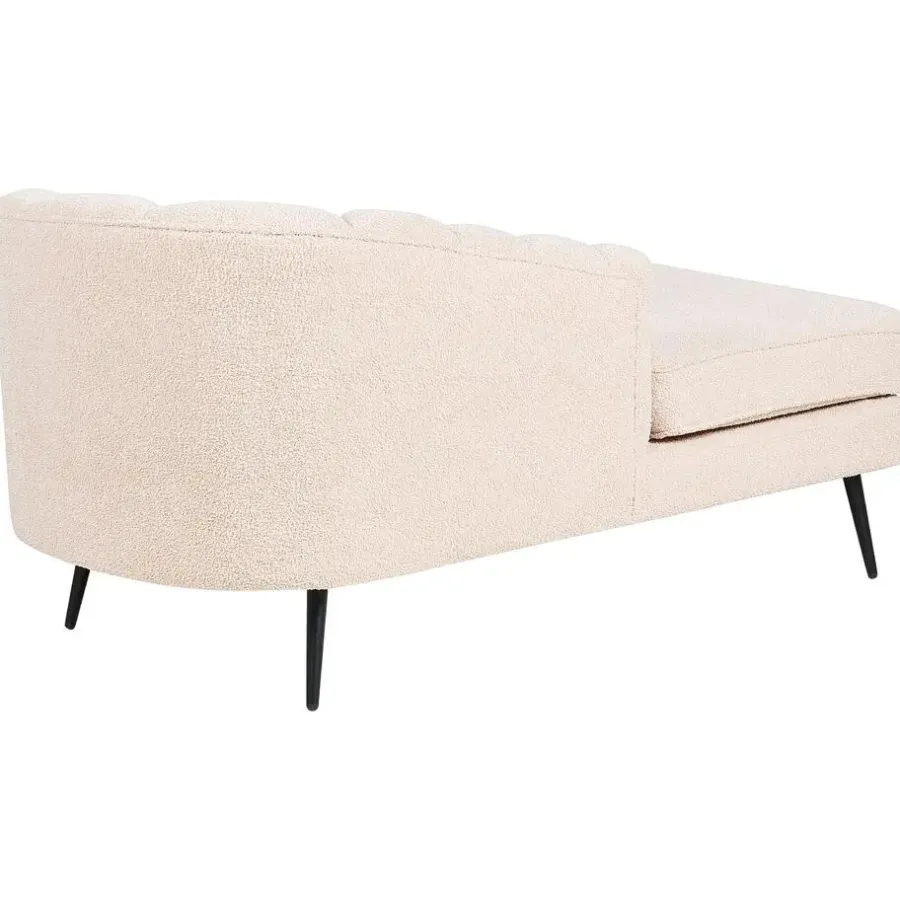 Beliani ALLIER - Chaise longue - Beige - Rechterzijde - Bouclé