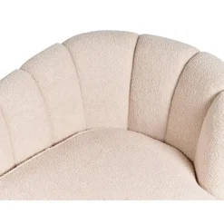 Beliani ALLIER - Chaise longue - Beige - Rechterzijde - Bouclé