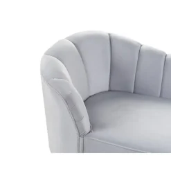 Loveseats-Beliani ALLIER - Chaise longue - Grijs - Linkerzijde - Fluweel