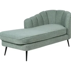 Loveseats-Beliani ALLIER - Chaise longue - Groen - Rechterzijde - Bouclé