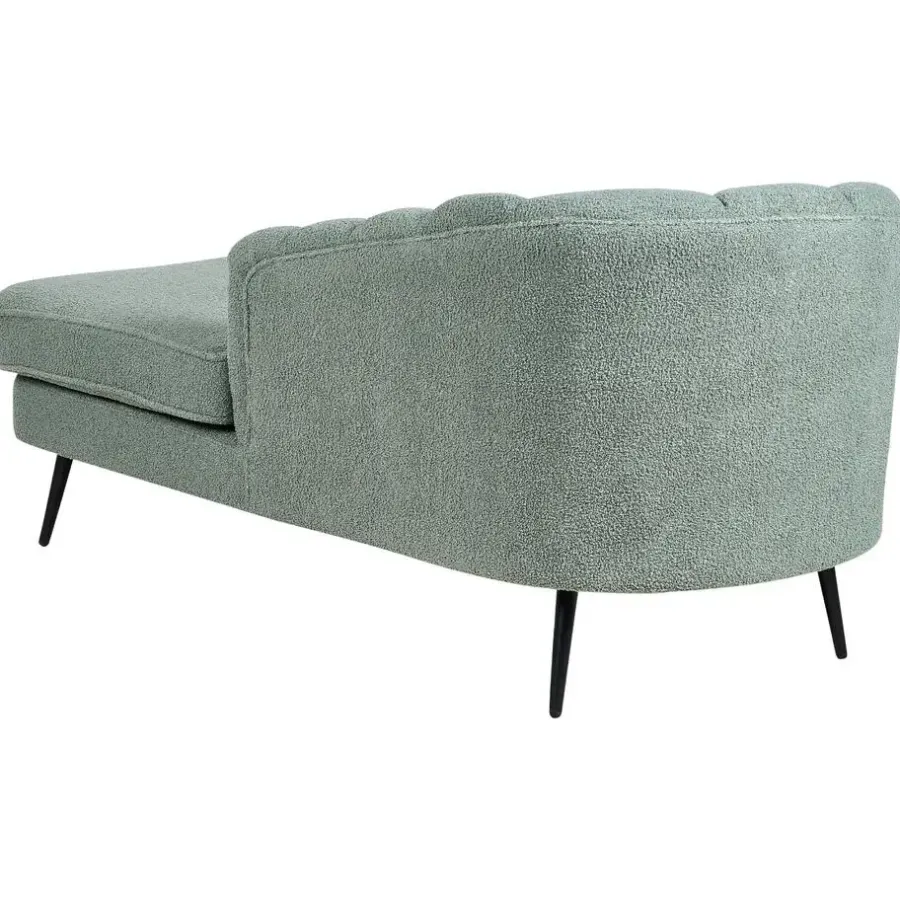 Beliani ALLIER - Chaise longue - Groen - Linkerzijde - Bouclé