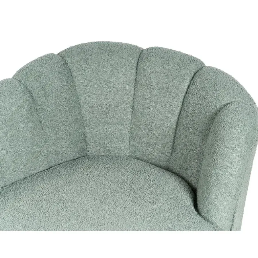 Beliani ALLIER - Chaise longue - Groen - Linkerzijde - Bouclé