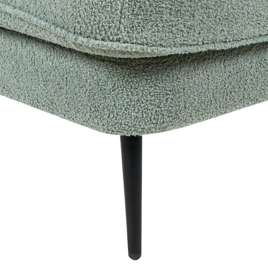 Beliani ALLIER - Chaise longue - Groen - Linkerzijde - Bouclé