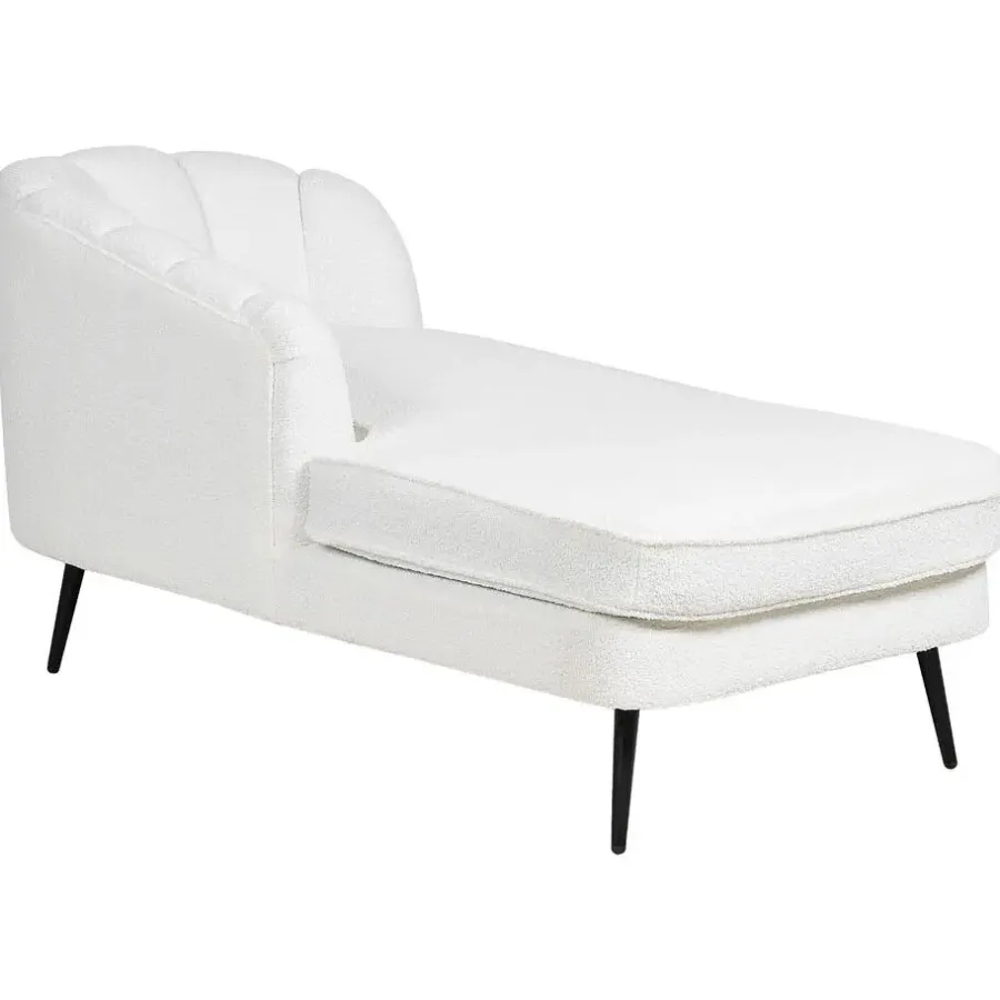 Loveseats-Beliani ALLIER - Chaise longue - Off-white - Rechterzijde - Bouclé