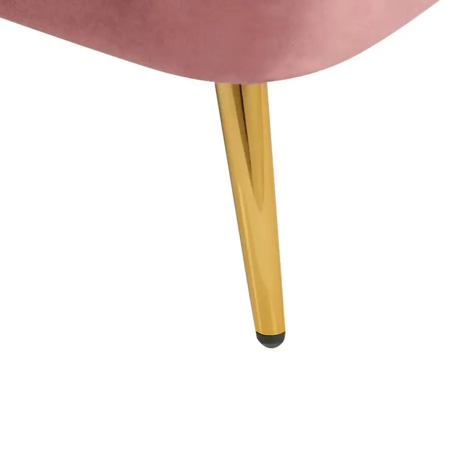 Beliani ALLIER - Chaise longue - Roze - Linkerzijde - Fluweel