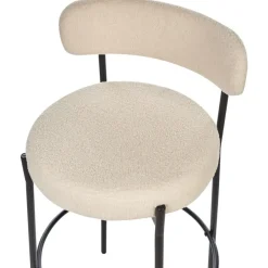 Beliani ALLISON - Barkruk set van 2 - Lichtbeige - Bouclé