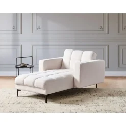 Loveseats-Leen Bakker ALNES - Chaise longue - Wit - Polyester