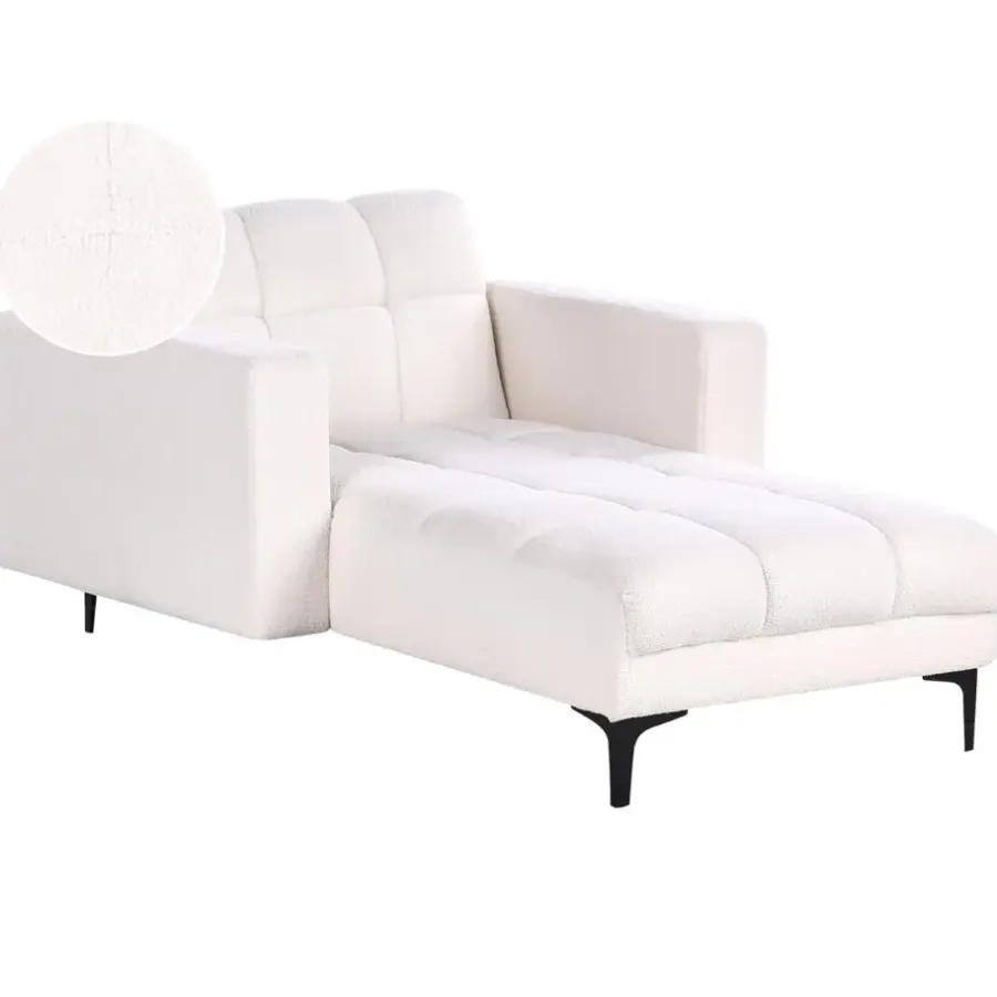 Loveseats-Leen Bakker ALNES - Chaise longue - Wit - Polyester