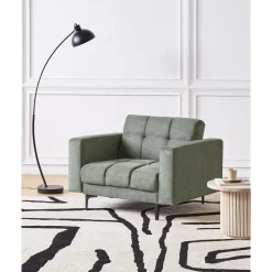 Beliani ALNES - Fauteuil - Donkergroen - Stof