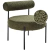 Beliani ALPHA - Fauteuil - Groen - Bouclé