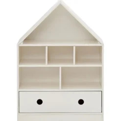 Boekenkasten|Boekenkasten-Loft24 Alpi - Boekenkast met dak en 1 lade in wit gelakt grenen
