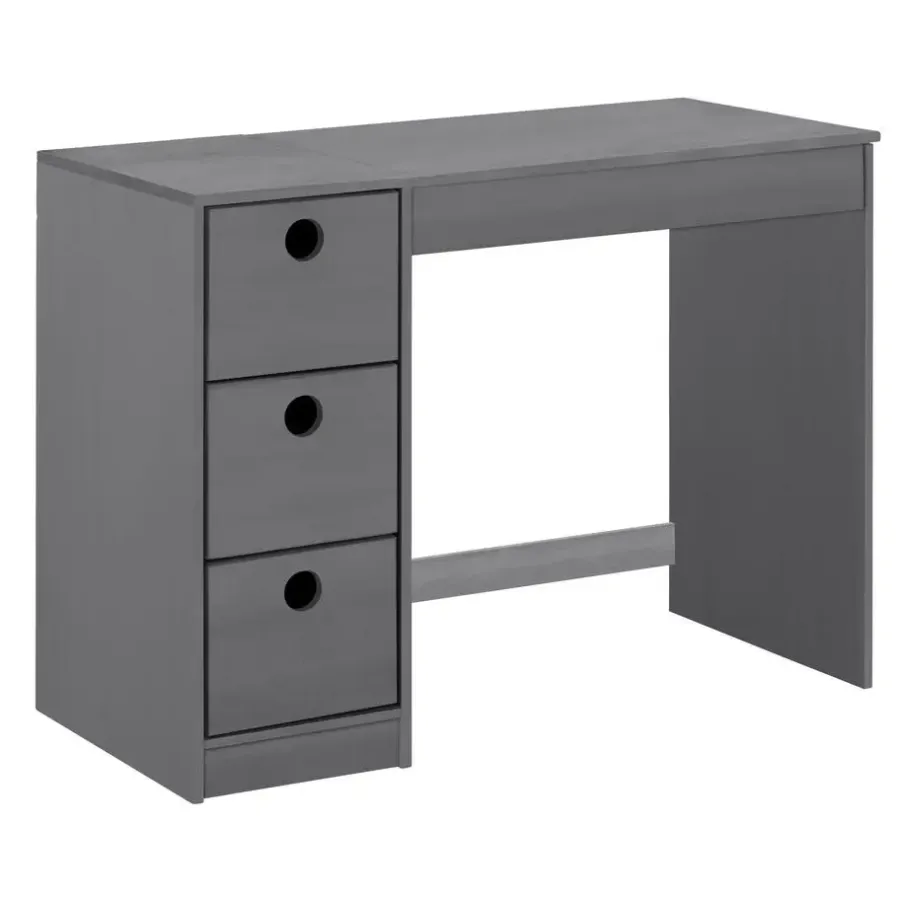 Loft24 Alpi - Bureau met 3 lades in grijs