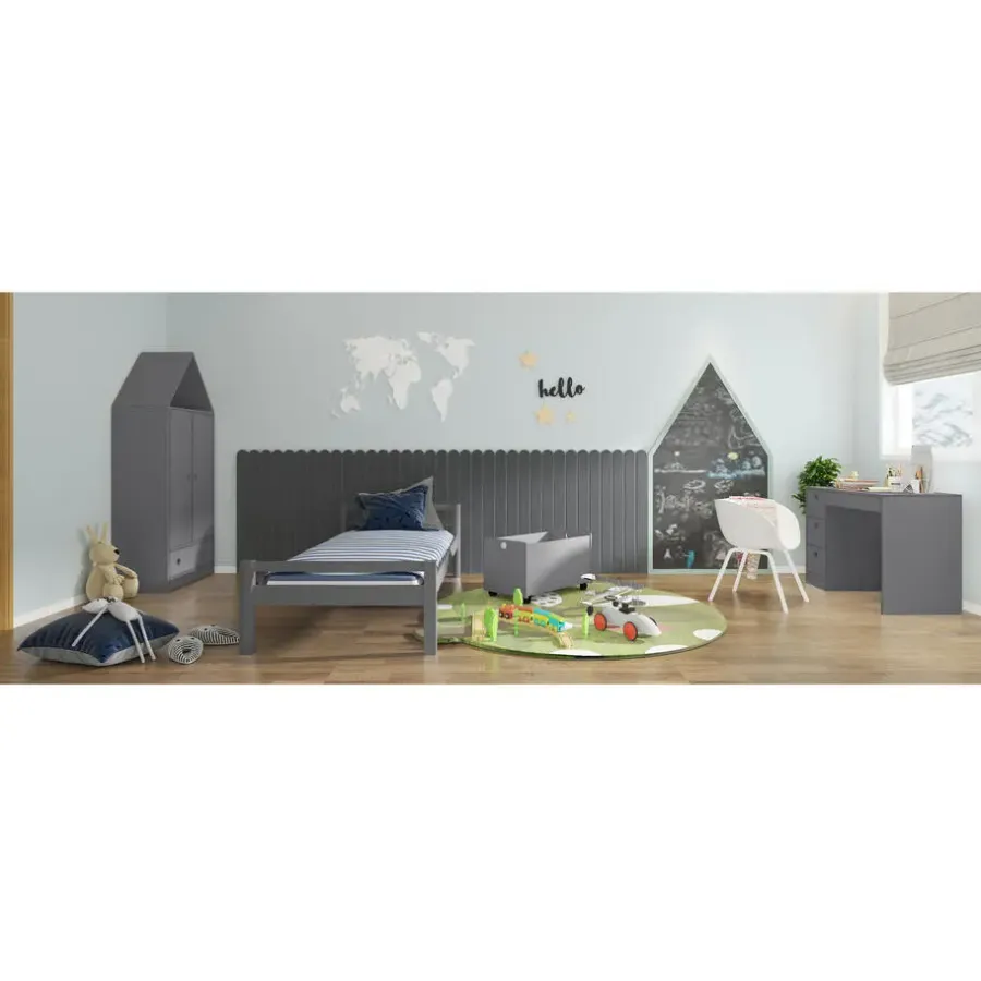 Loft24 Alpi - Bureau met 3 lades in grijs