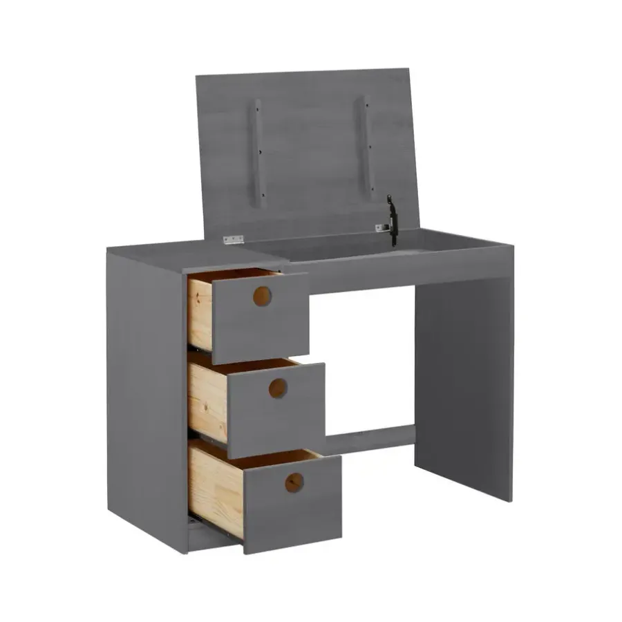 Loft24 Alpi - Bureau met 3 lades in grijs