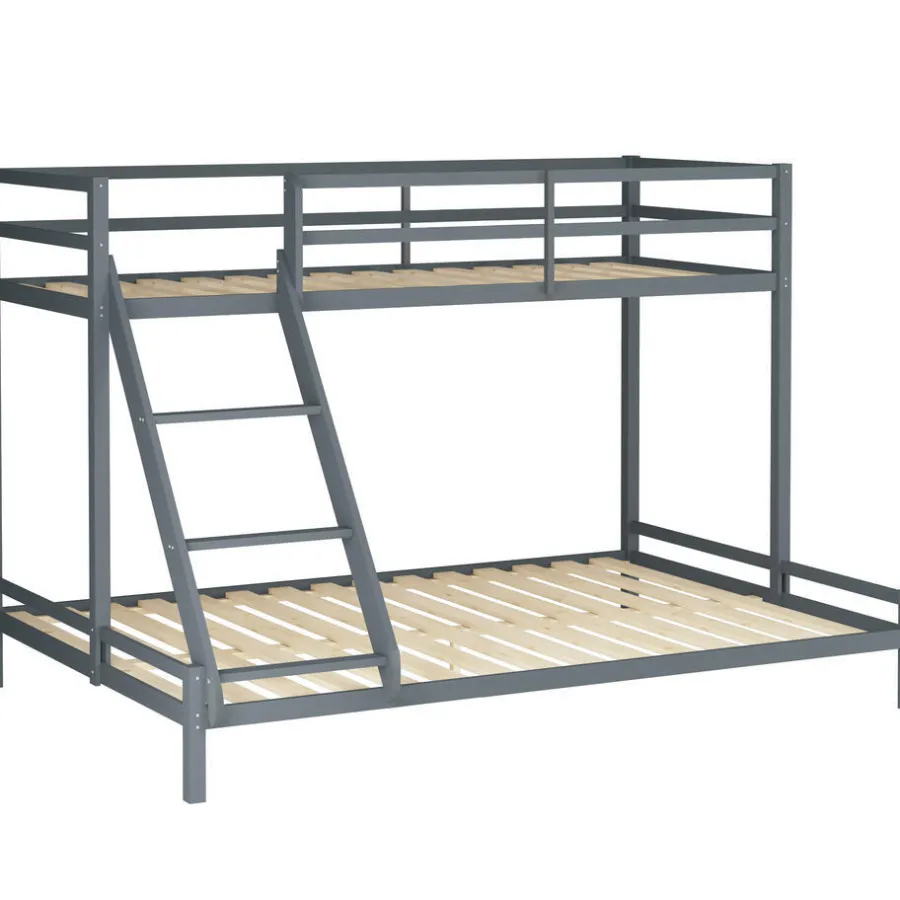 Loft24 Alpi - Stapelbed 140x200 cm in grijs dennenhout