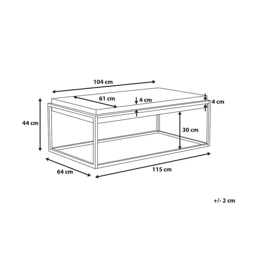 Beliani ALTOS - Salontafel - Grijs - MDF