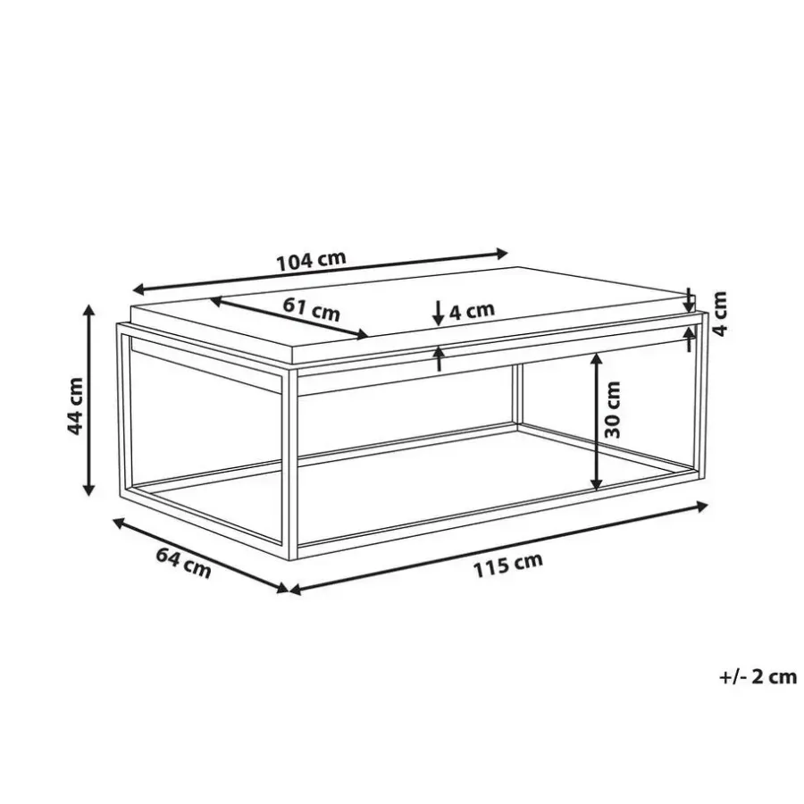 Beliani ALTOS - Salontafel - Grijs - MDF