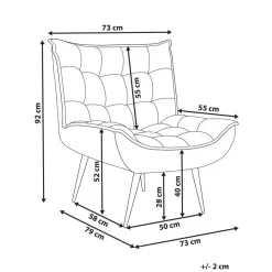 Beliani ALVESTA - Fauteuil - Mintgroen - Stof