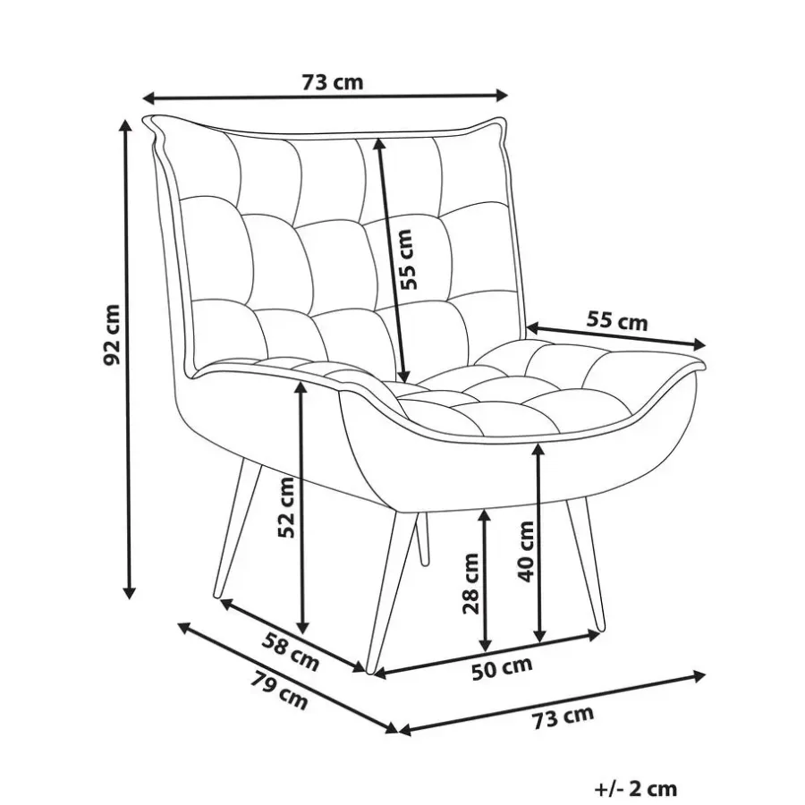 Beliani ALVESTA - Fauteuil - Mintgroen - Stof