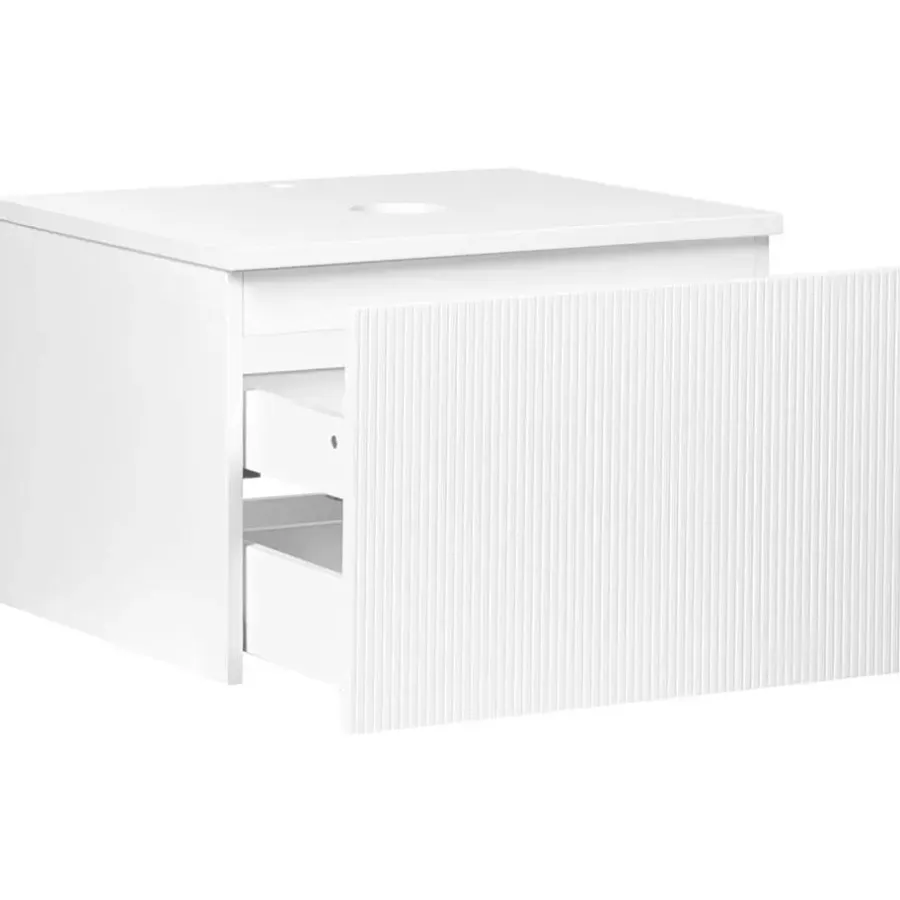 Leen Bakker ALZIRA - Badkamermeubel - Wit - 60 x 52 cm - Hout