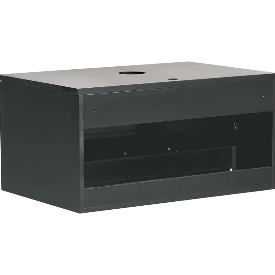 Leen Bakker ALZIRA - Badkamermeubel - Zwart - 80 x 52 cm - Hout