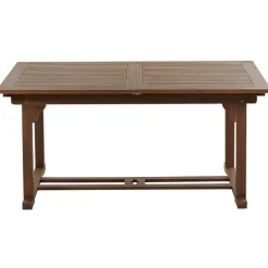 Beliani AMANTEA - Tuinset voor 6 - Donkere houtkleur/Grijs - Acaciahout