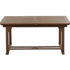 Beliani AMANTEA - Tuinset voor 6 - Donkere houtkleur/Grijs - Acaciahout