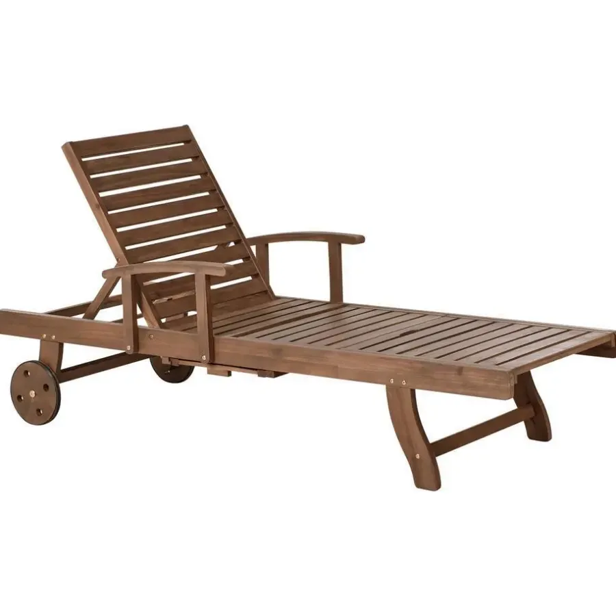 Ligbedden-Leen Bakker AMANTEA PREMIUM II - Tuinligstoel - Grijs - Acaciahout