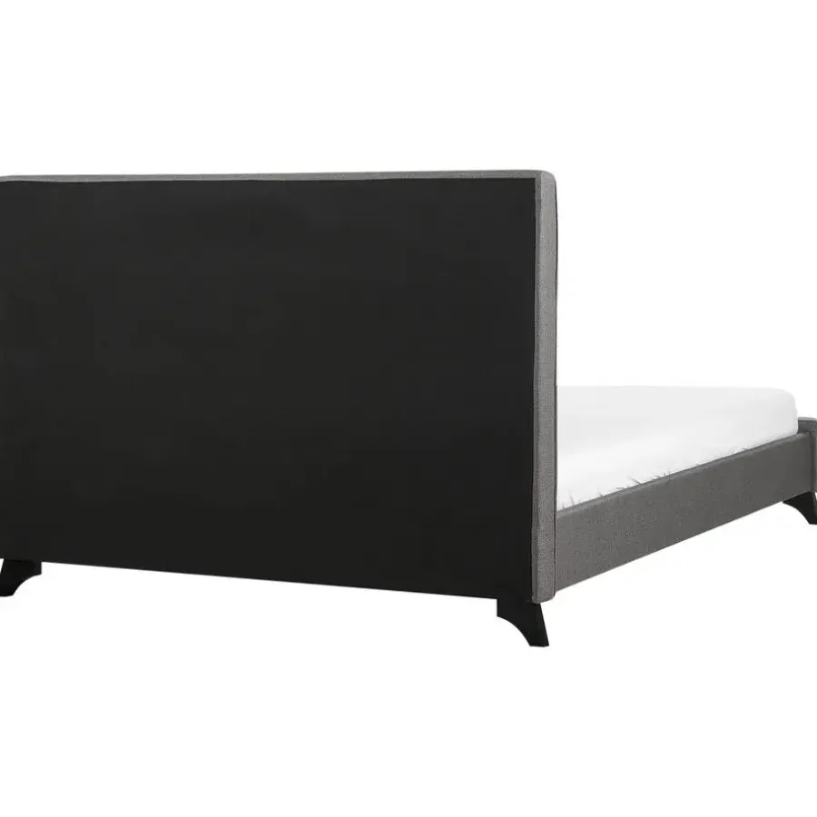 Twijfelaars-Beliani AMBASSADOR - Tweepersoonsbed - Grijs - 140 x 200 cm - Polyester