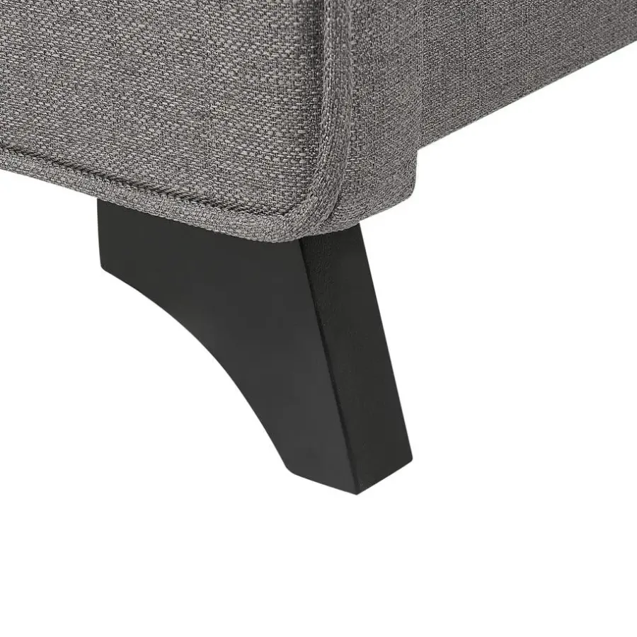 Twijfelaars-Beliani AMBASSADOR - Tweepersoonsbed - Grijs - 140 x 200 cm - Polyester