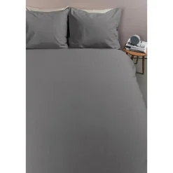 Lits-Jumeaux Dekbedovertrekken-Ambiante Cotton Uni dekbedovertrek - 240x200/220 - Grijs