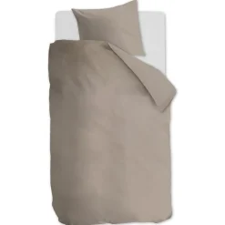 2-Persoons Dekbedovertrekken-Ambiante Cotton Uni dekbedovertrek - 200x200/220 - Taupe