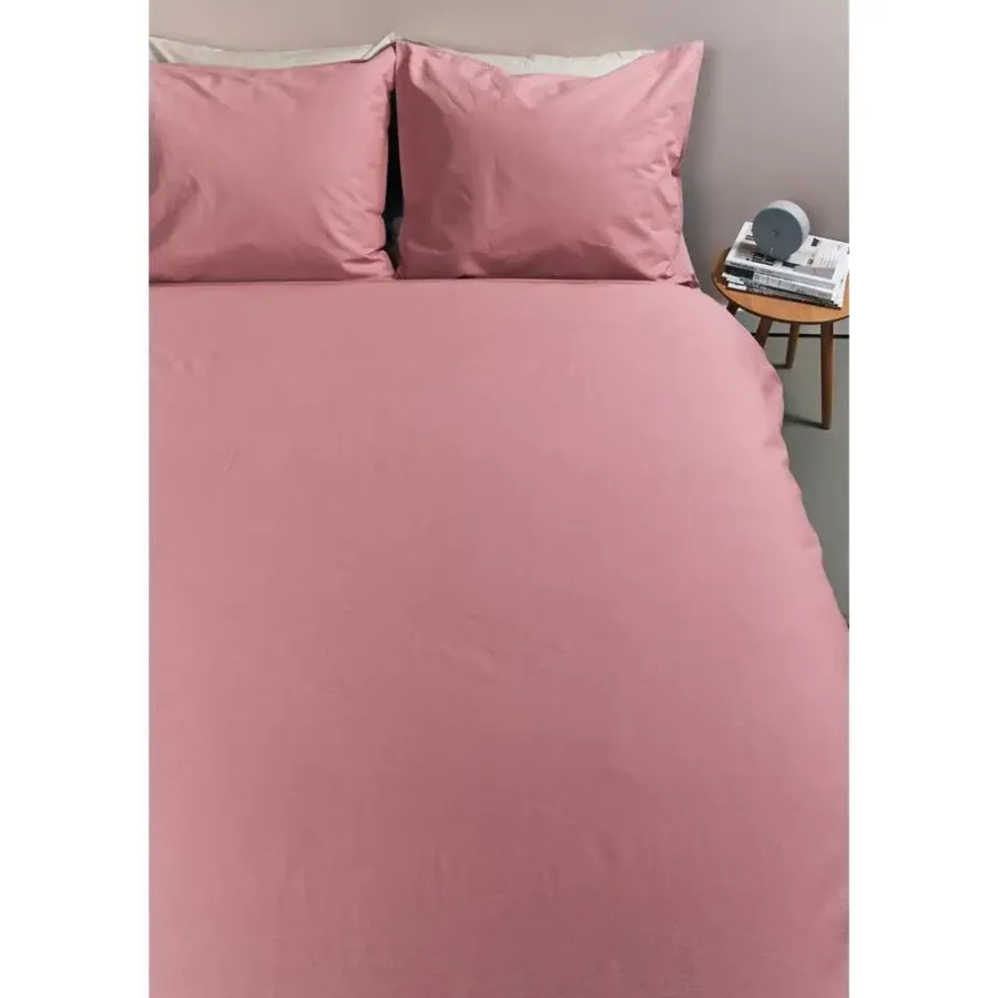 Dekbedovertrekken|Lits-Jumeaux Dekbedovertrekken-Ambiante Cotton Uni dekbedovertrek - 240x200/220 - Roze