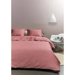 Dekbedovertrekken|Lits-Jumeaux Dekbedovertrekken-Ambiante Cotton Uni dekbedovertrek - 240x200/220 - Roze