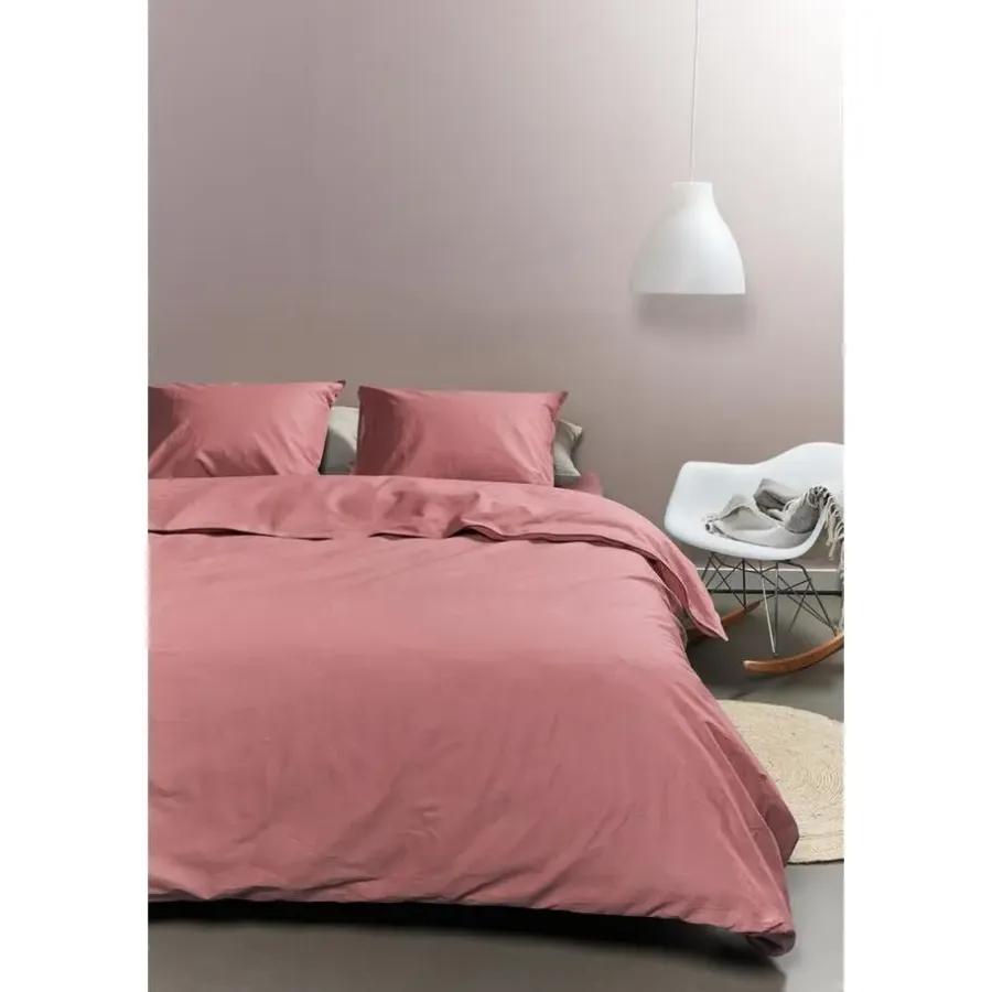 Dekbedovertrekken|Lits-Jumeaux Dekbedovertrekken-Ambiante Cotton Uni dekbedovertrek - 240x200/220 - Roze