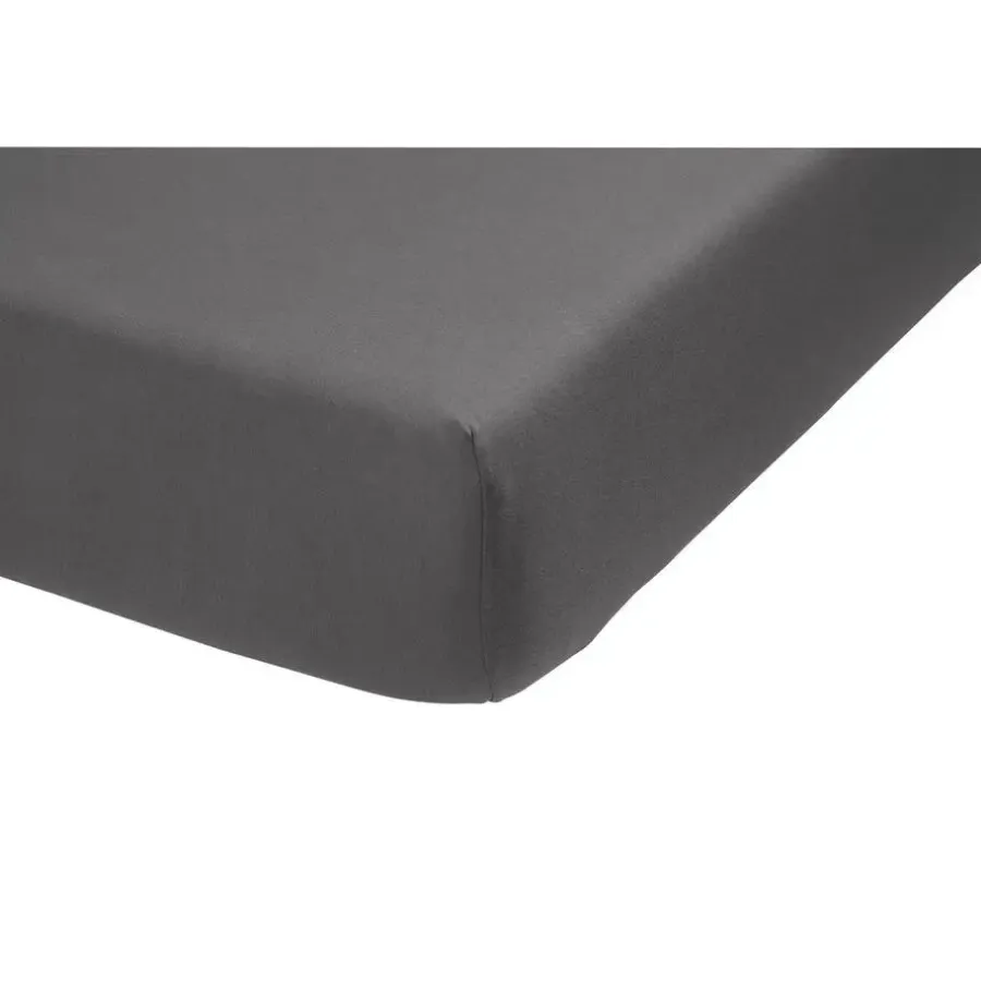 Hoeslakens-Ambiante Jersey - Topper Hoeslaken - 180x200/210/220 - Antraciet