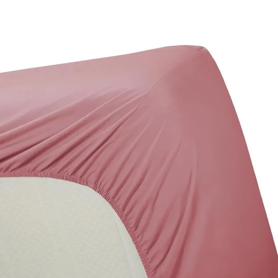 Hoeslakens-Ambiante Katoen - Hoeslaken - 180x220 - Roze