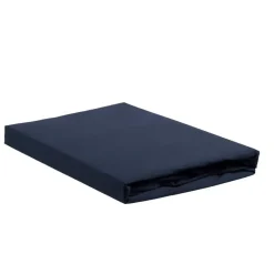 Hoeslakens-Ambiante Katoen - Hoeslaken - 200x200 - Donker Blauw